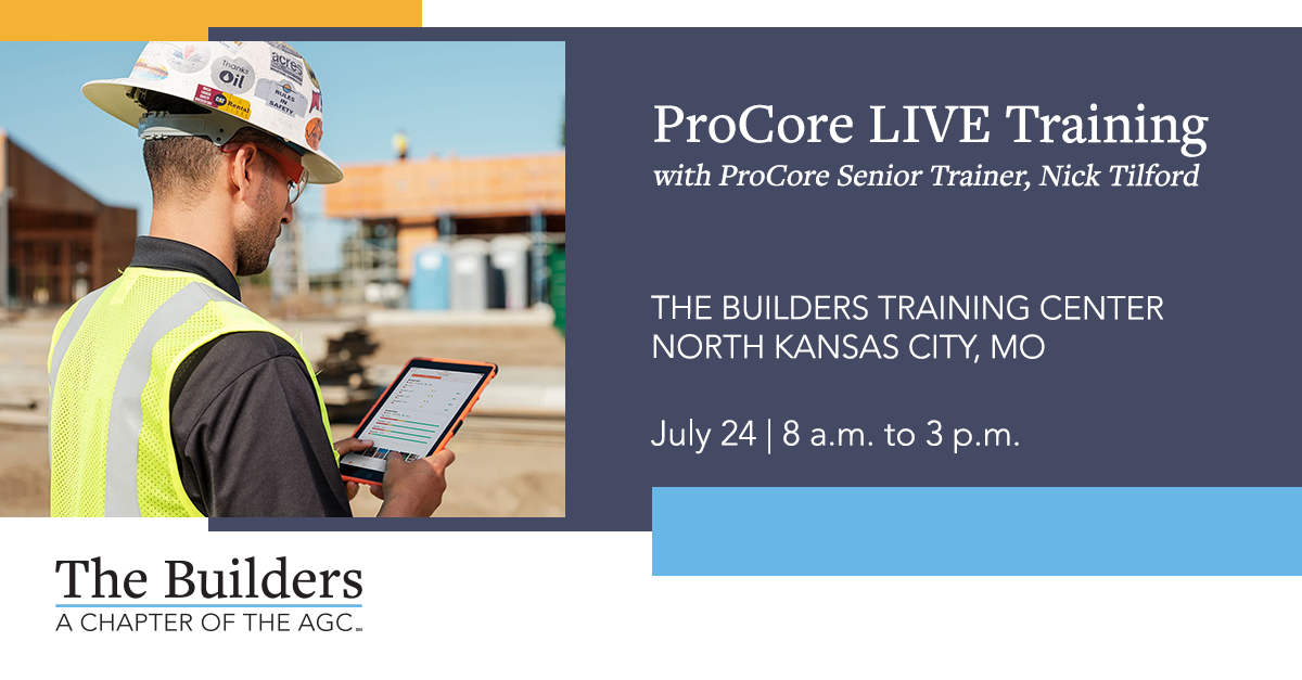 Infographic with ProCore Live training details